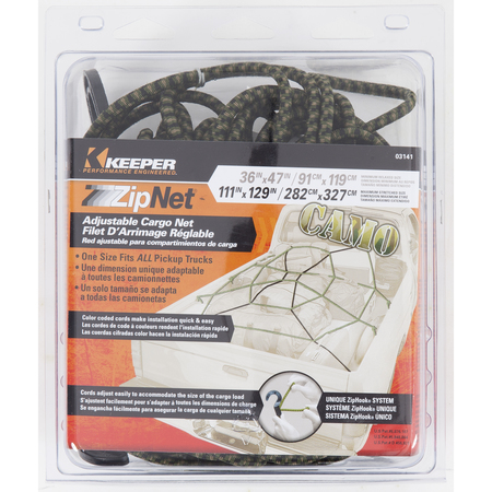 Keeper ZipNet® Adjustable Cargo Net, Camo 3141